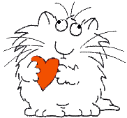 Gif animé coeur chat
